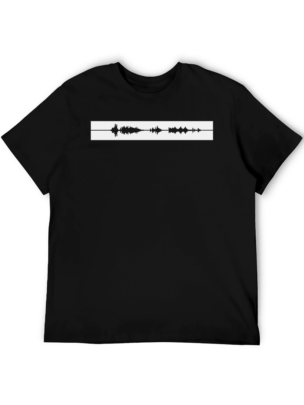 Sound Wave Graphic Tee - Black Cotton T-Shirt