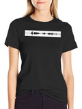 Sound Wave Graphic Tee - Black Cotton T-Shirt