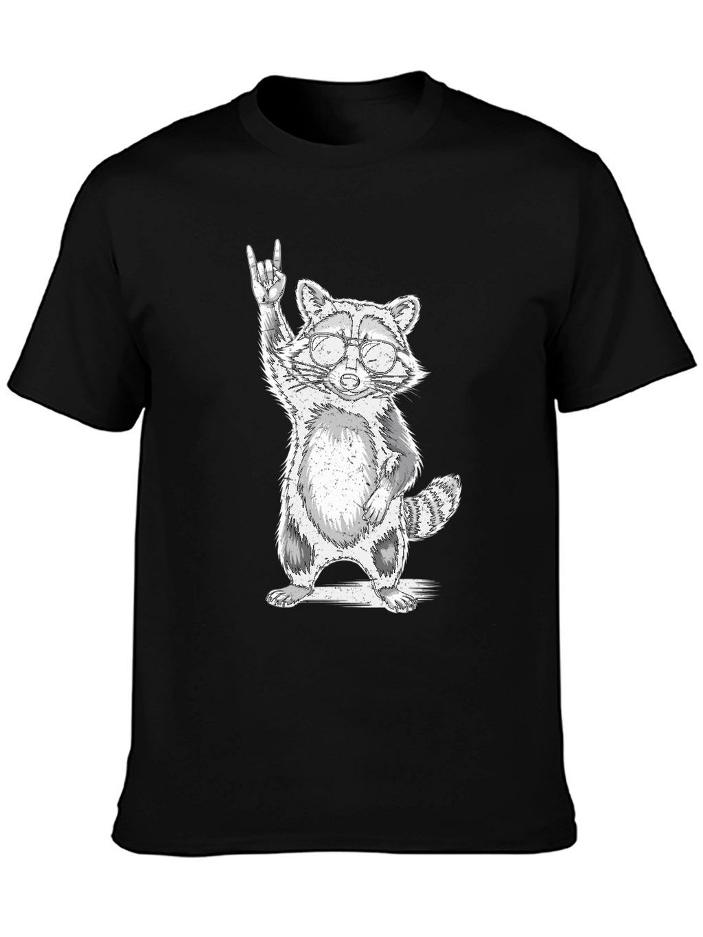 Cool Raccoon Graphic Tee - Rock On Style