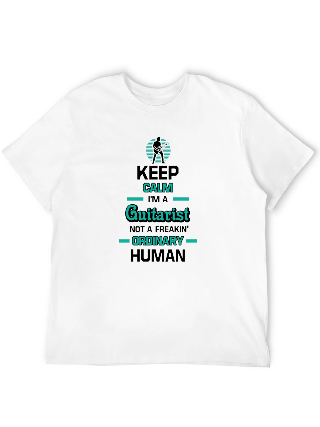 Keep Calm Guitarist T-Shirt - Black Graphic Tee