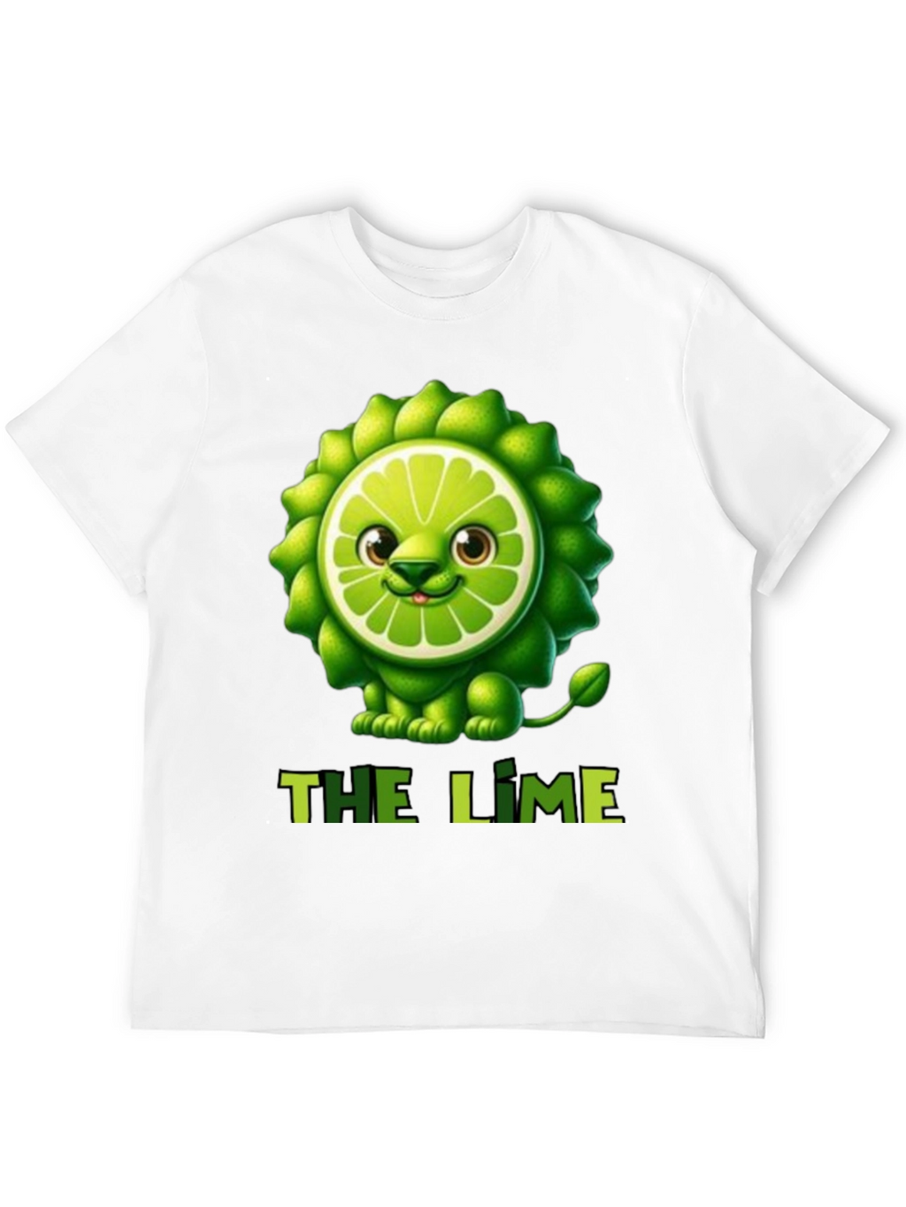 Lime Lion Graphic Tee - Unique Fruit Animal T-Shirt