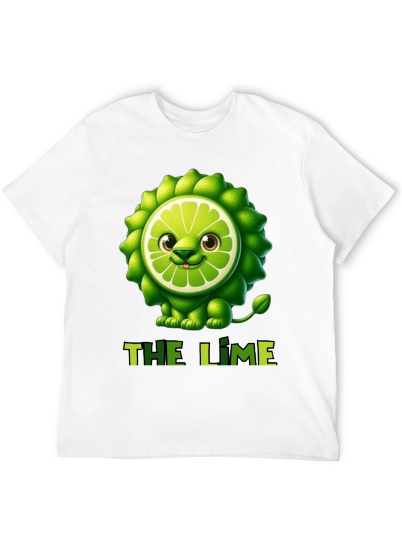 Lime Lion Graphic Tee - Unique Fruit Animal T-Shirt