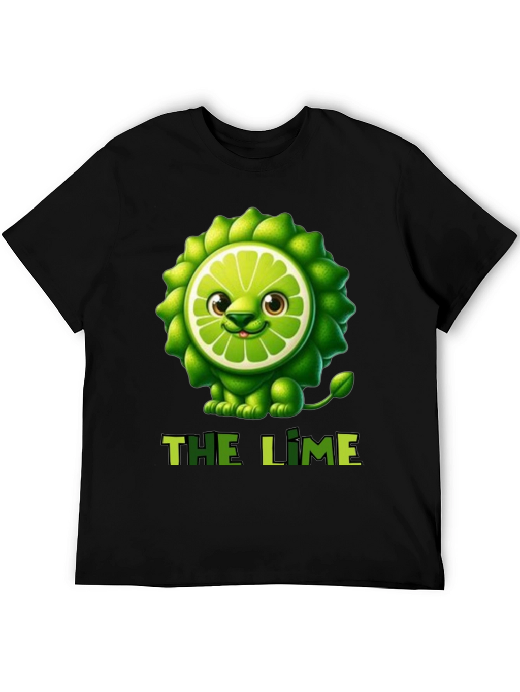 Lime Lion Graphic Tee - Unique Fruit Animal T-Shirt
