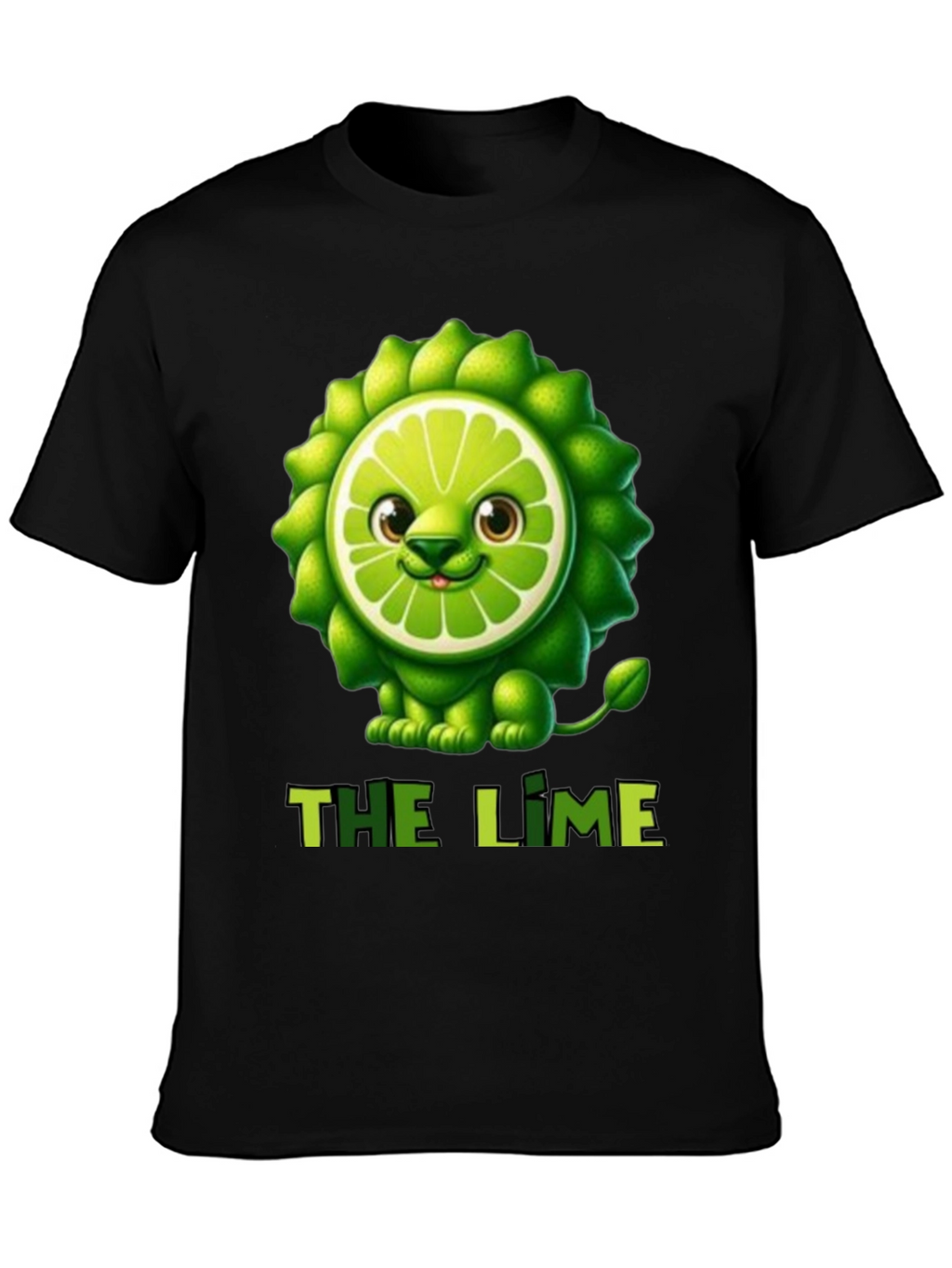 Lime Lion Graphic Tee - Unique Fruit Animal T-Shirt