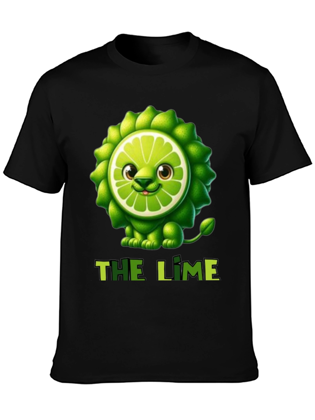 Lime Lion Graphic Tee - Unique Fruit Animal T-Shirt