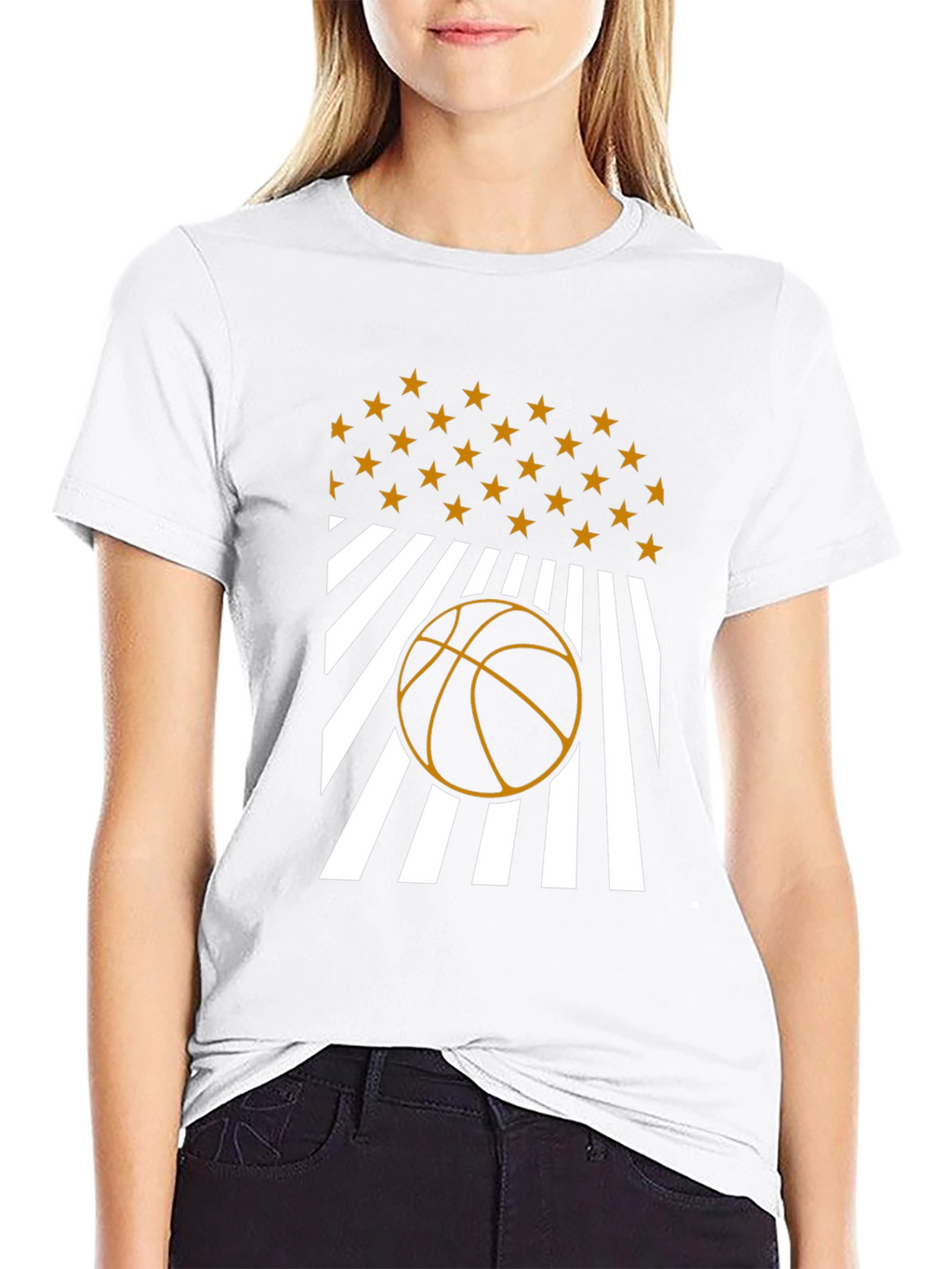 Basketball Stars & Stripes Graphic Tee