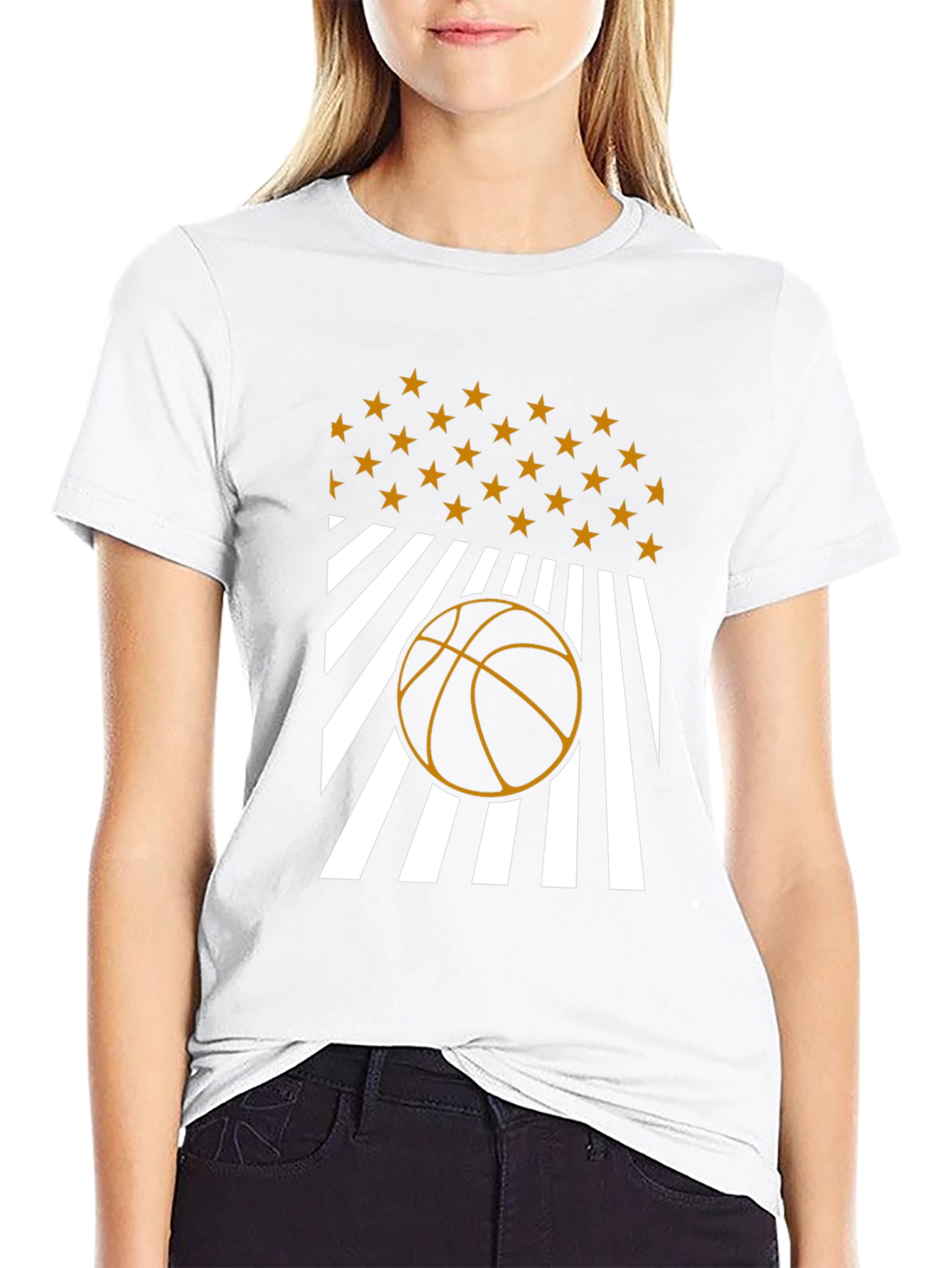 Basketball Stars & Stripes Graphic Tee