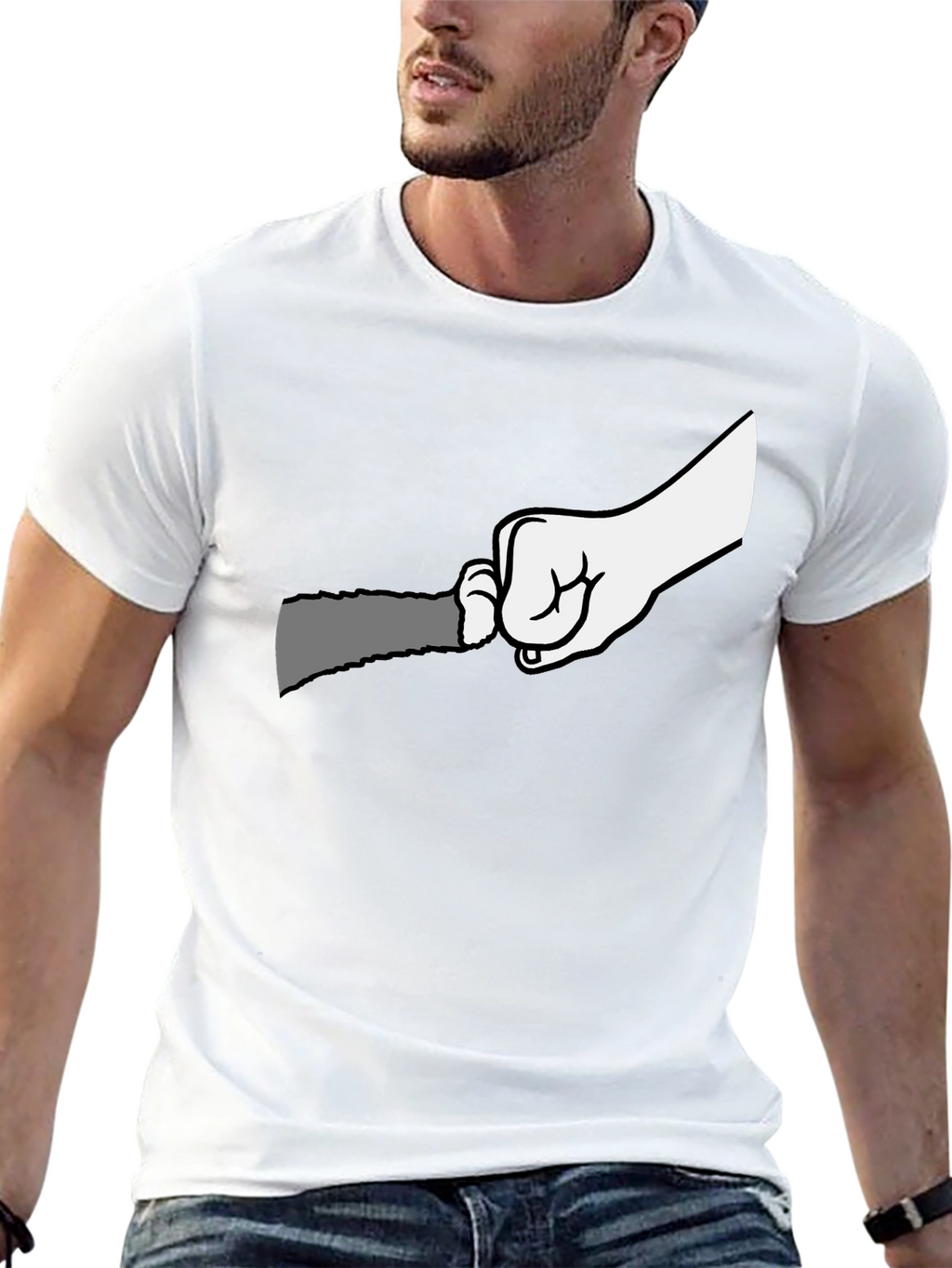 Graphic T-Shirt: Hand Holding Grater Funny Cooking Tee
