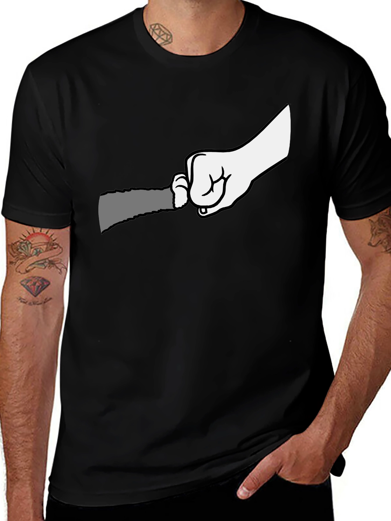 Graphic T-Shirt: Hand Holding Grater Funny Cooking Tee