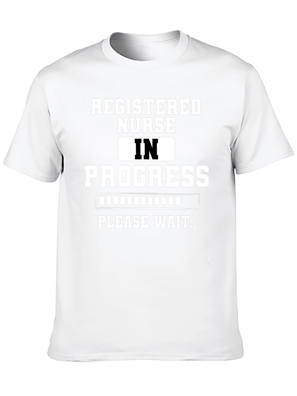 Registered Nurse In Progress Black Graphic T-Shirt