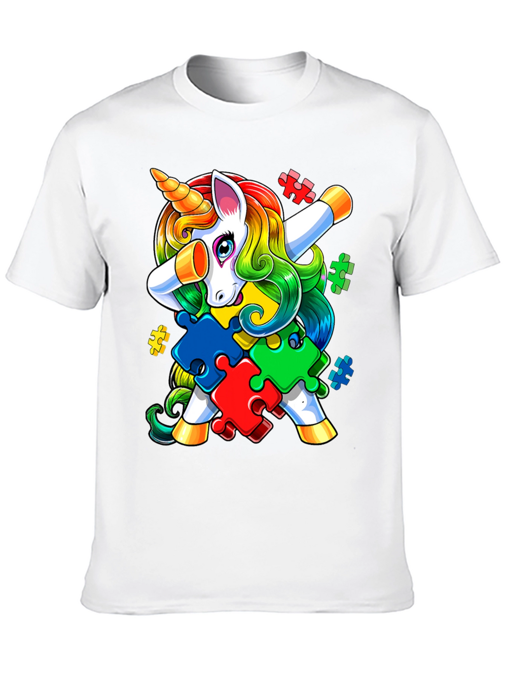 Unicorn Autism Awareness Puzzle T-Shirt