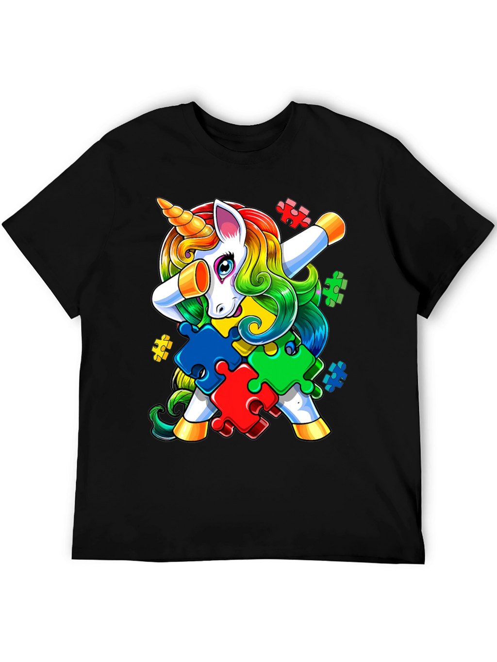 Unicorn Autism Awareness Puzzle T-Shirt