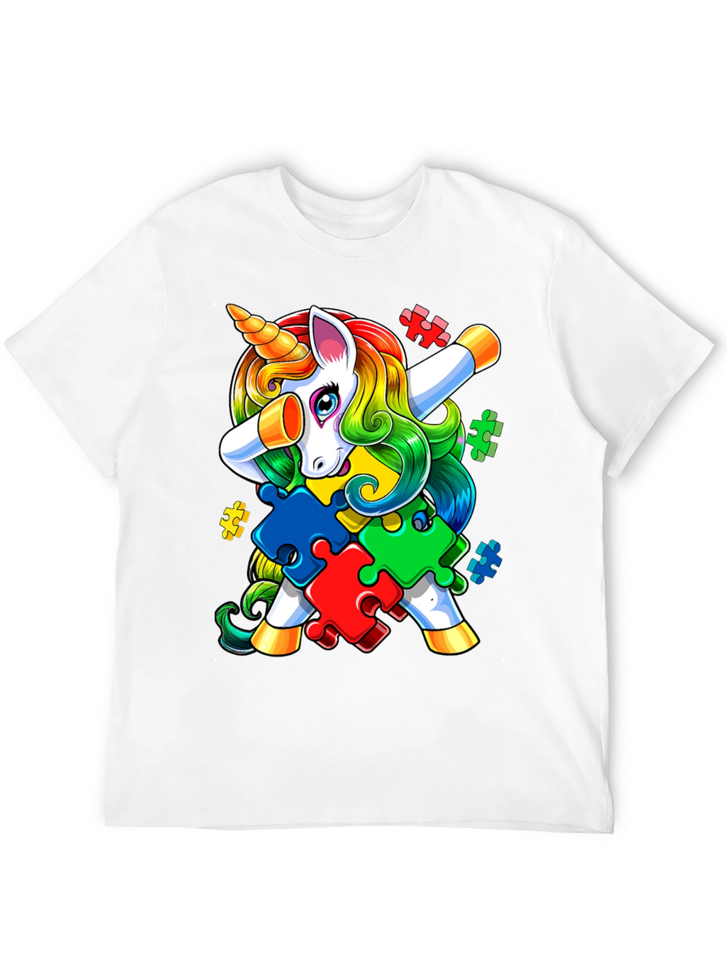 Unicorn Autism Awareness Puzzle T-Shirt