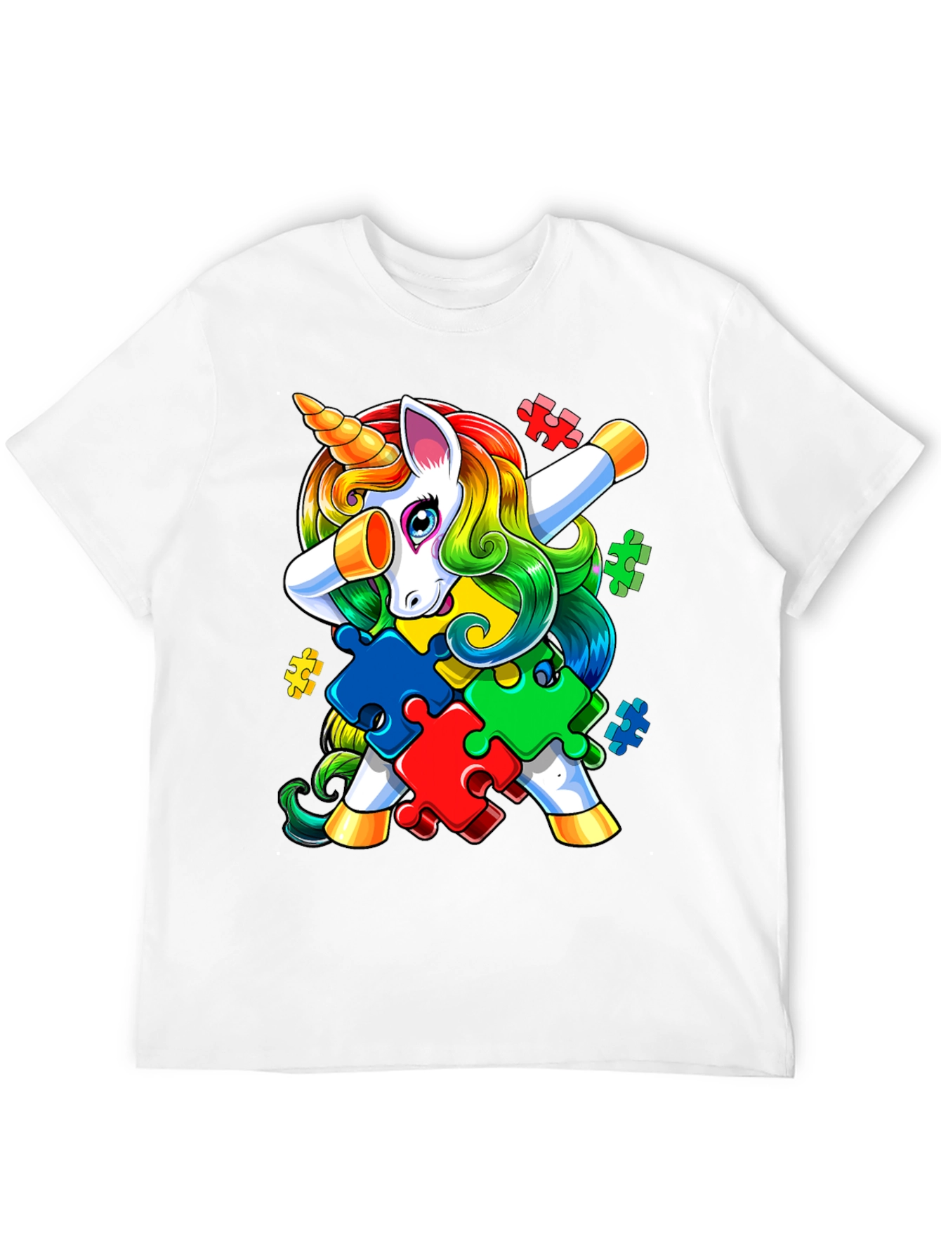 Unicorn Autism Awareness Puzzle T-Shirt