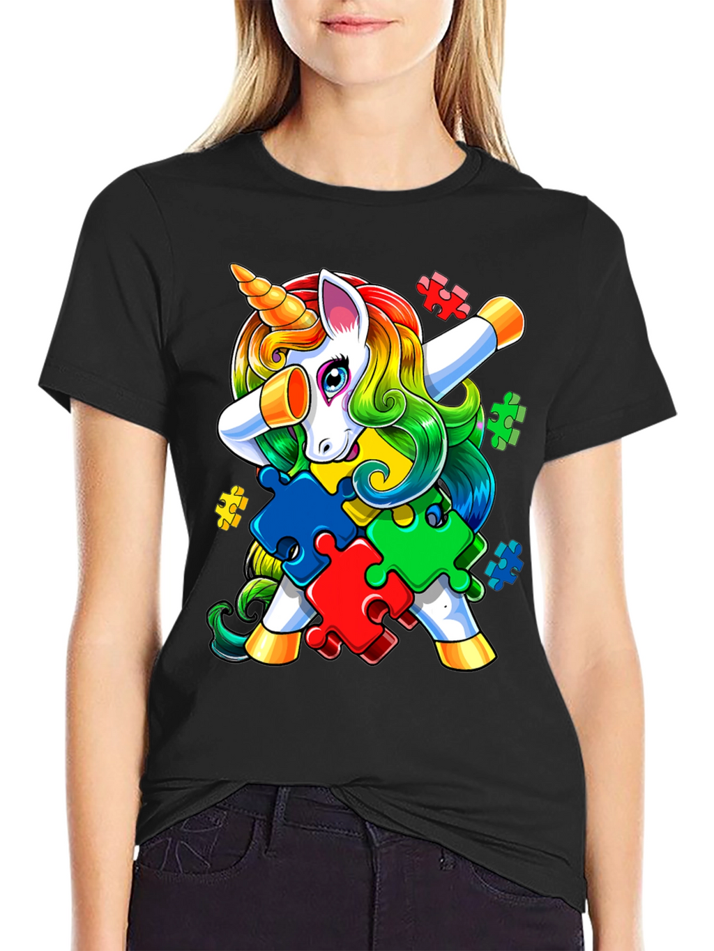 Unicorn Autism Awareness Puzzle T-Shirt