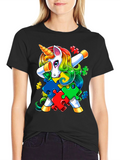Unicorn Autism Awareness Puzzle T-Shirt