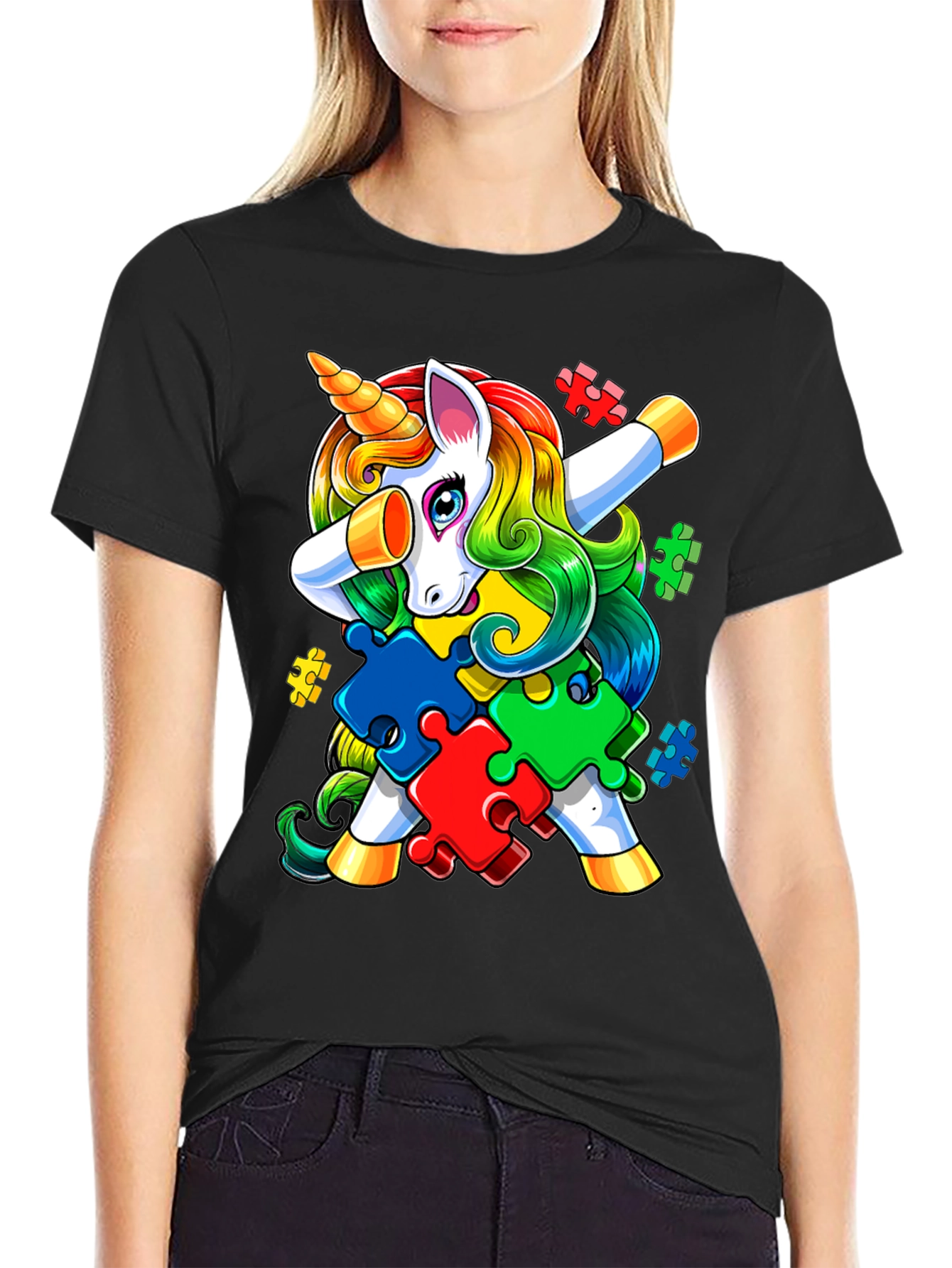 Unicorn Autism Awareness Puzzle T-Shirt