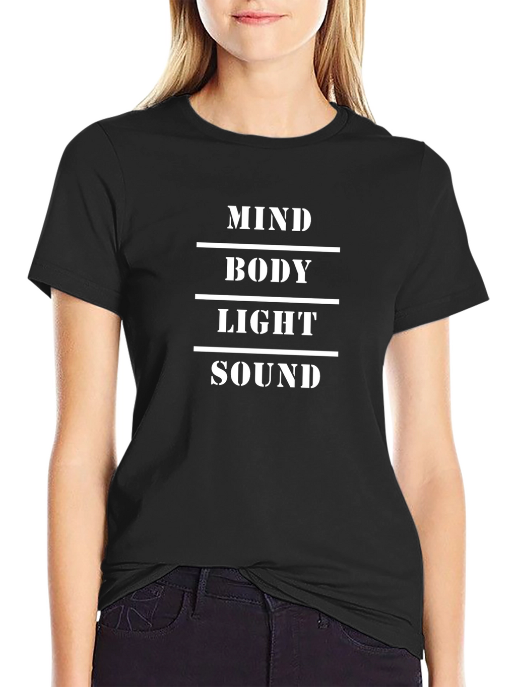 Mind Body Light Sound Tee - Black