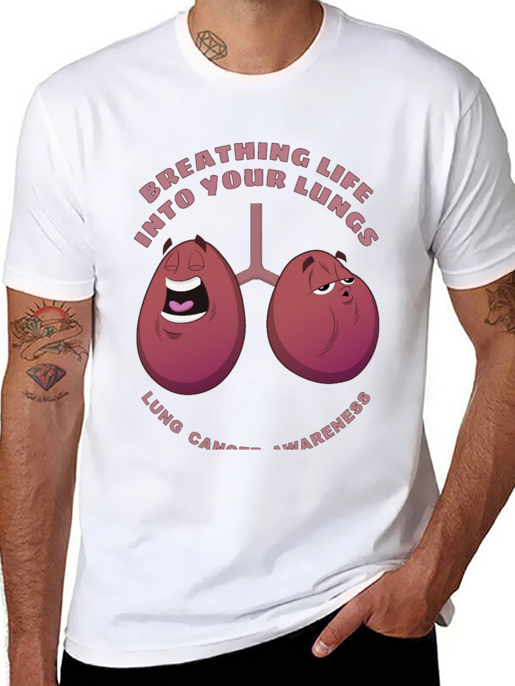 Breathing Life T-Shirt Lung Cancer Awareness Tee