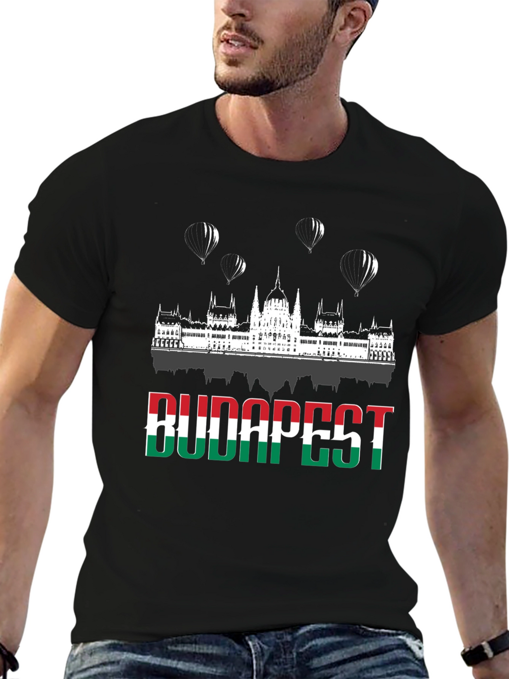 Budapest Hungary Flag Graphic Tee Shirt