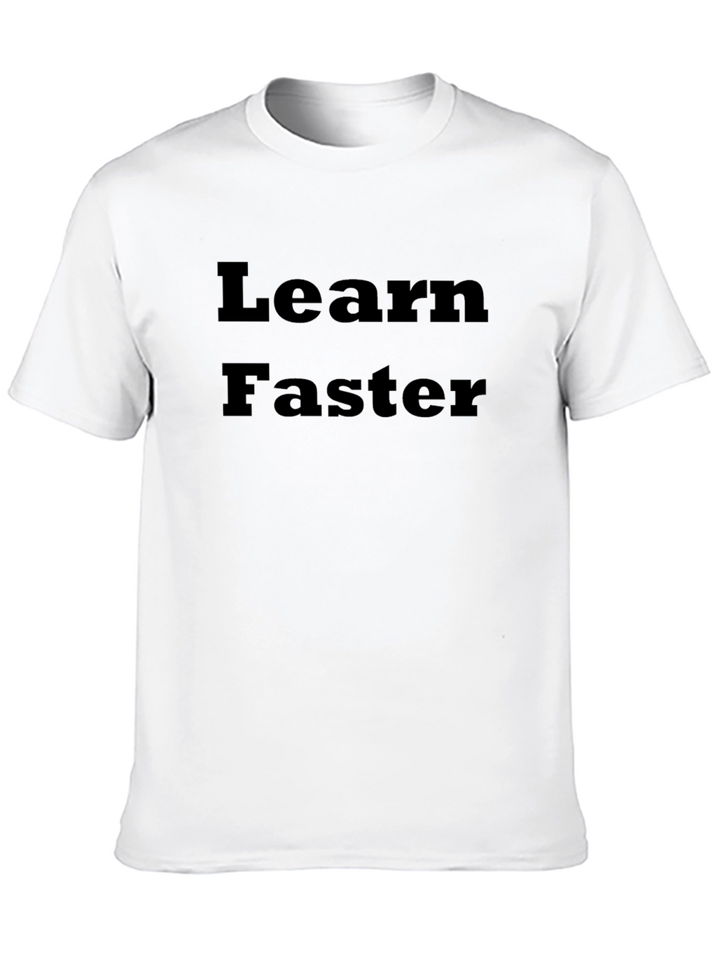 Learn Faster Black Graphic T-Shirt