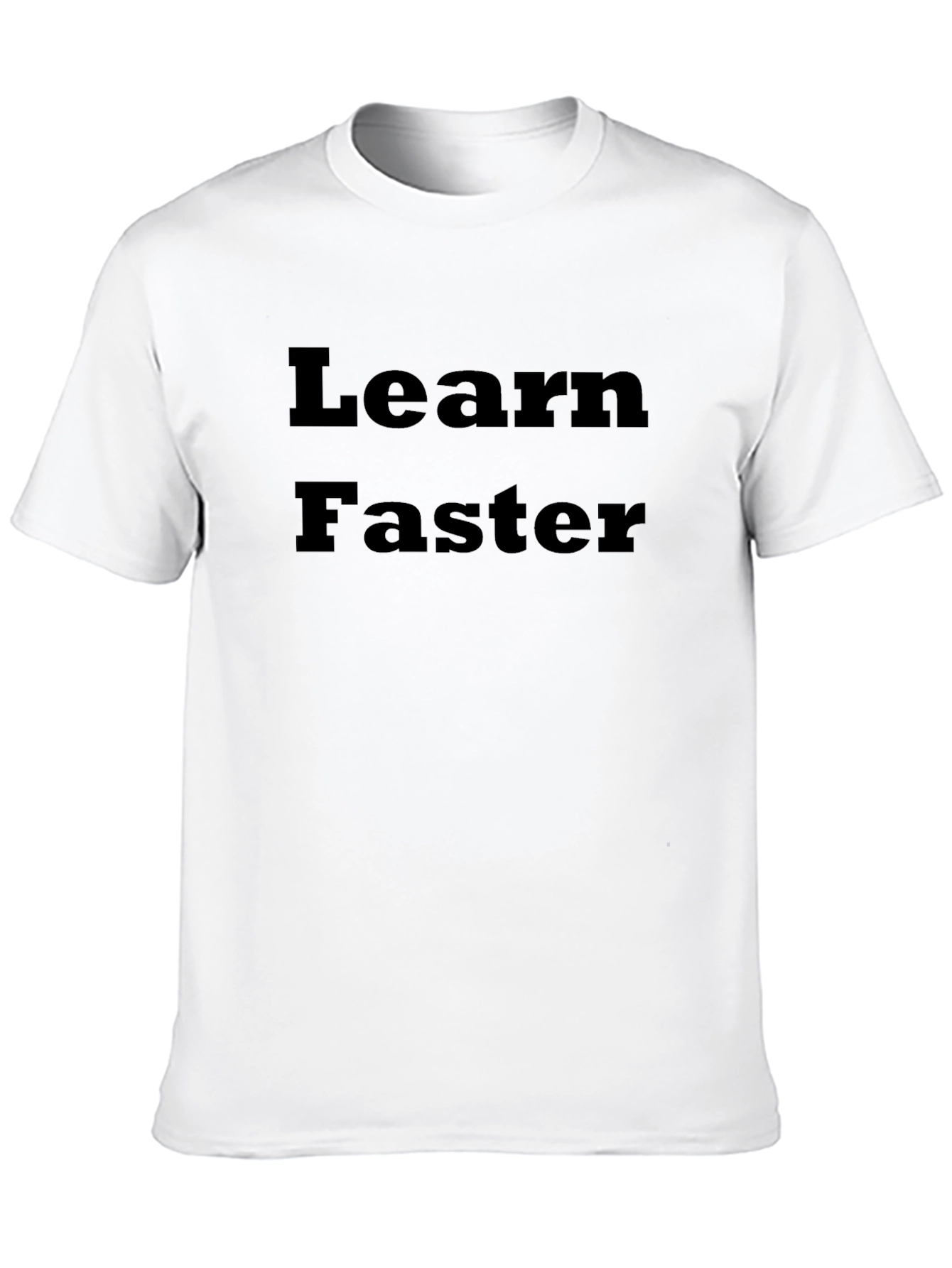 Learn Faster Black Graphic T-Shirt