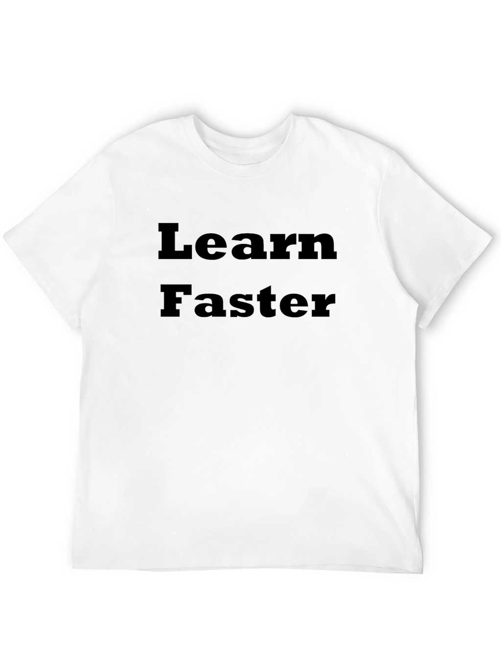 Learn Faster Black Graphic T-Shirt
