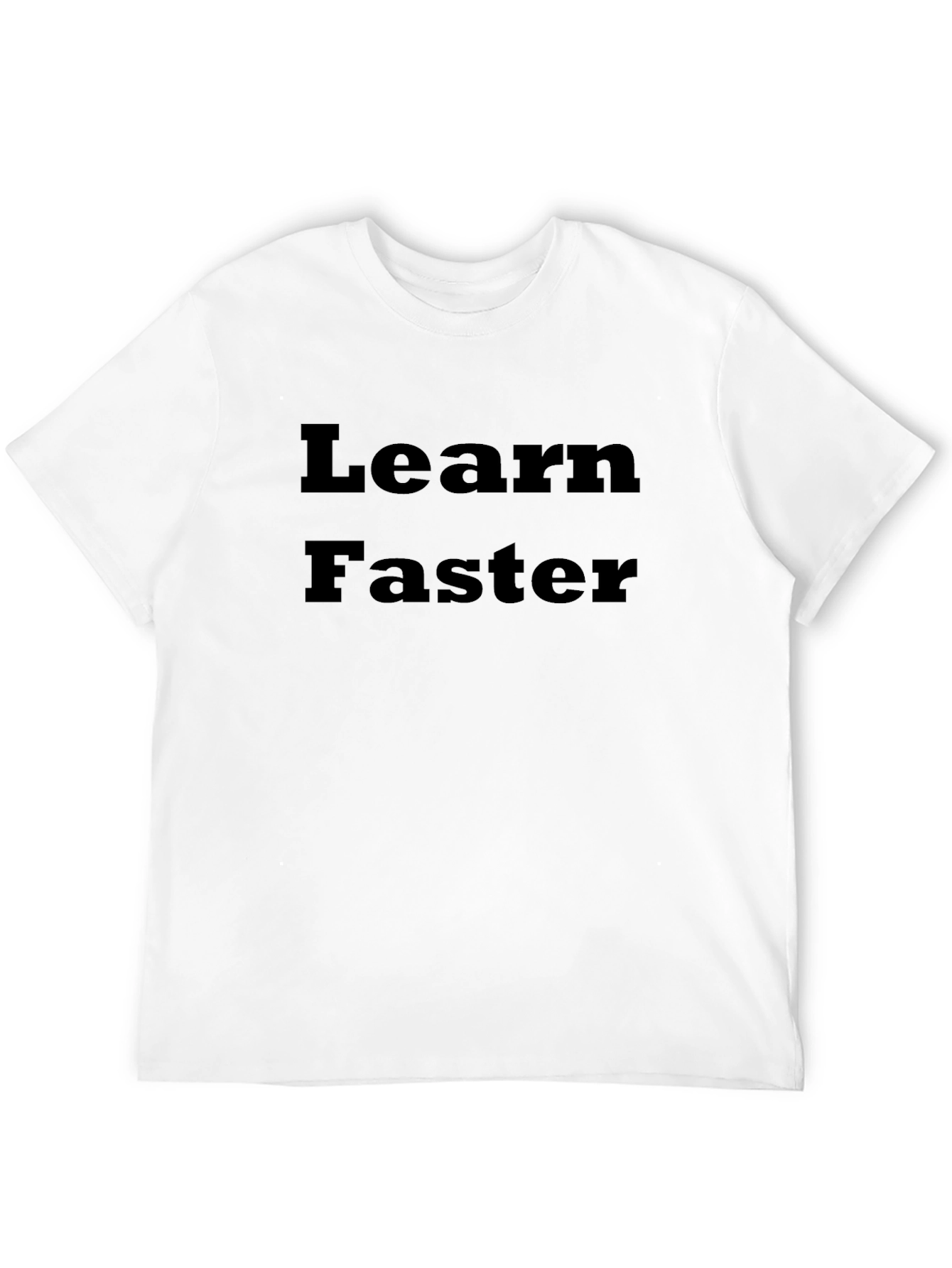 Learn Faster Black Graphic T-Shirt