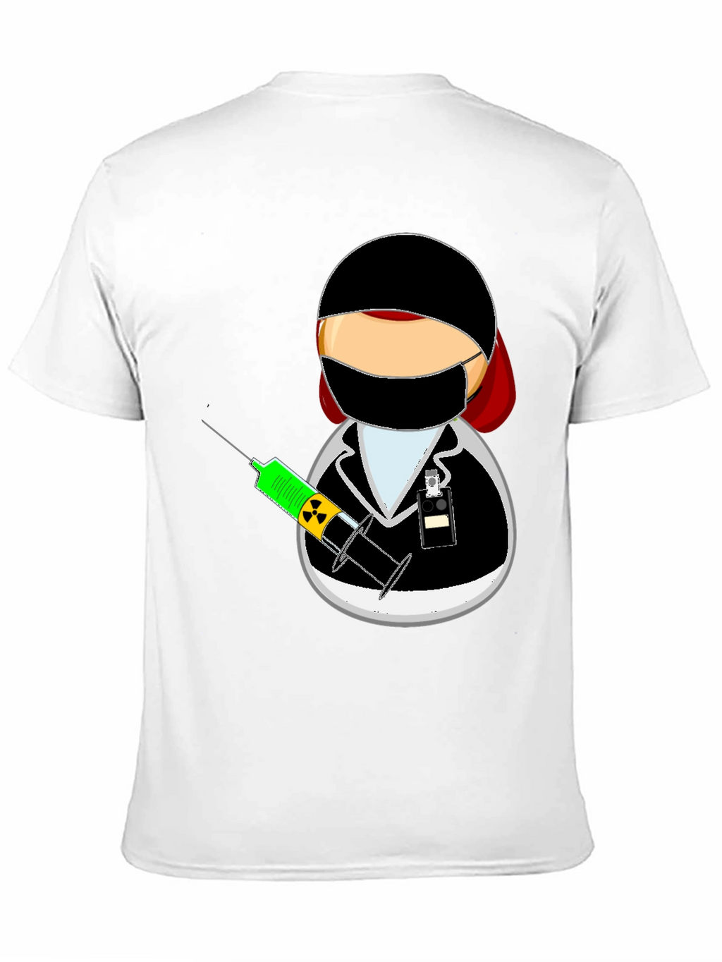 Doctor Cartoon Black T-Shirt
