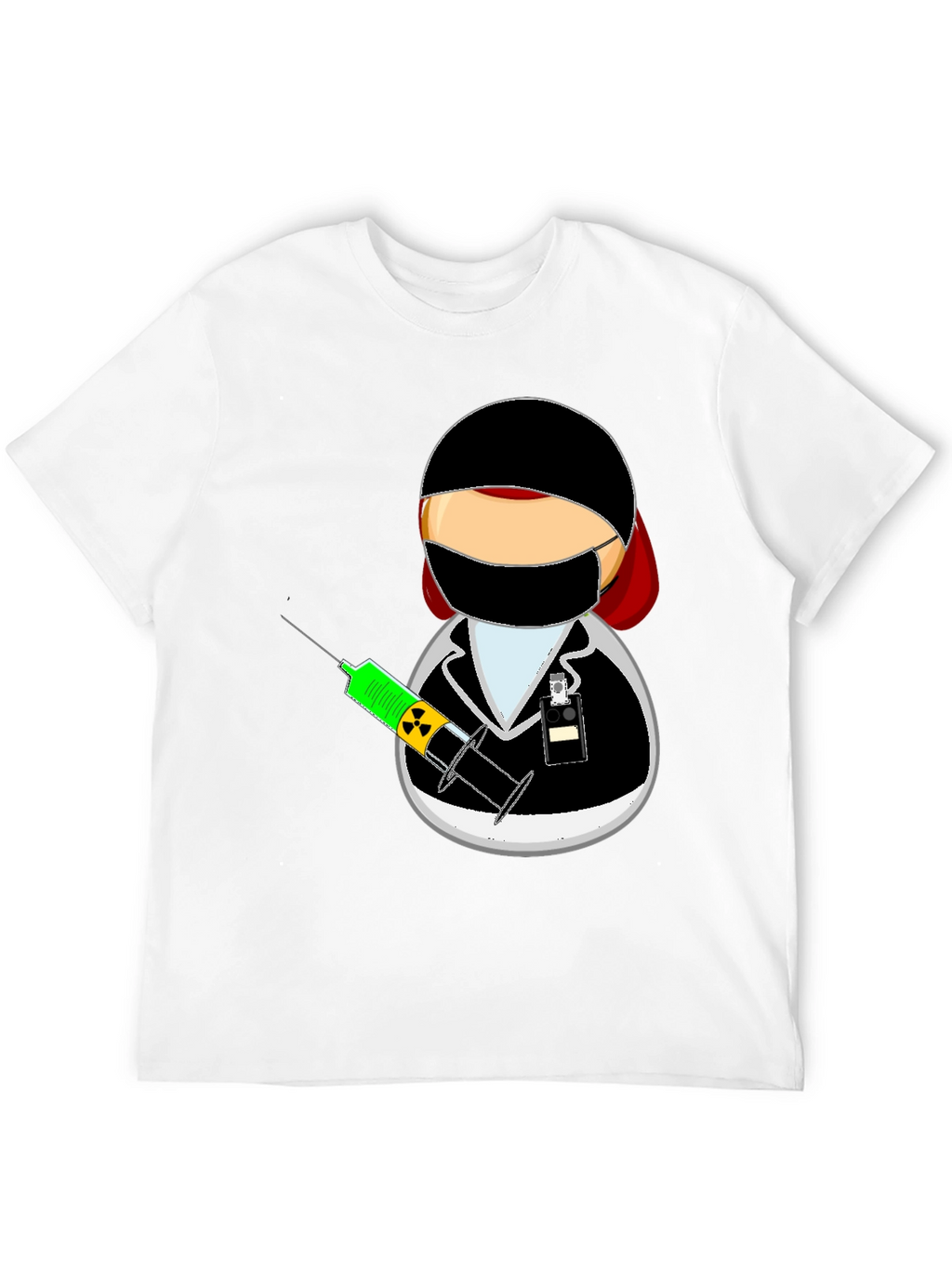 Doctor Cartoon Black T-Shirt