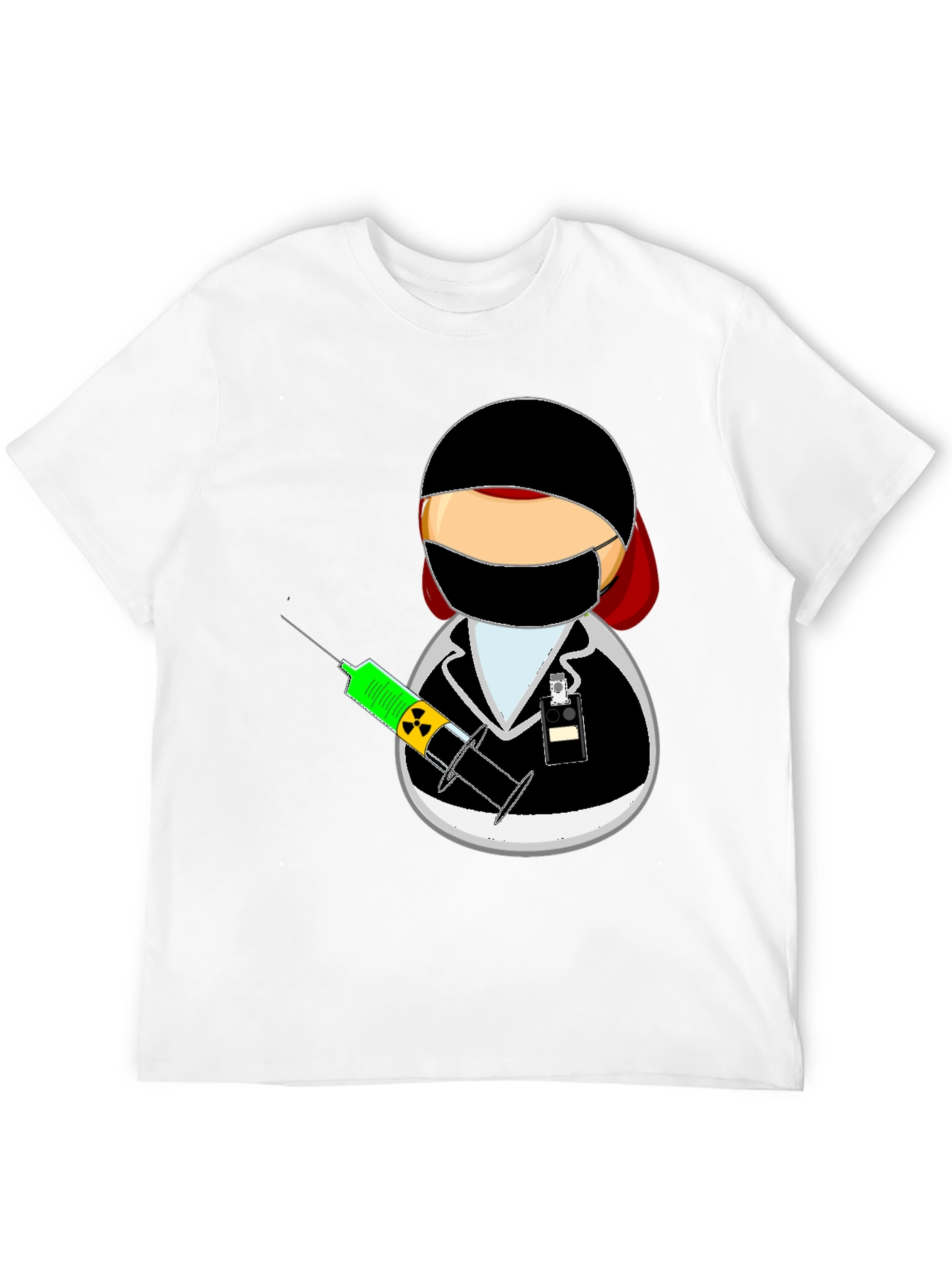 Doctor Cartoon Black T-Shirt