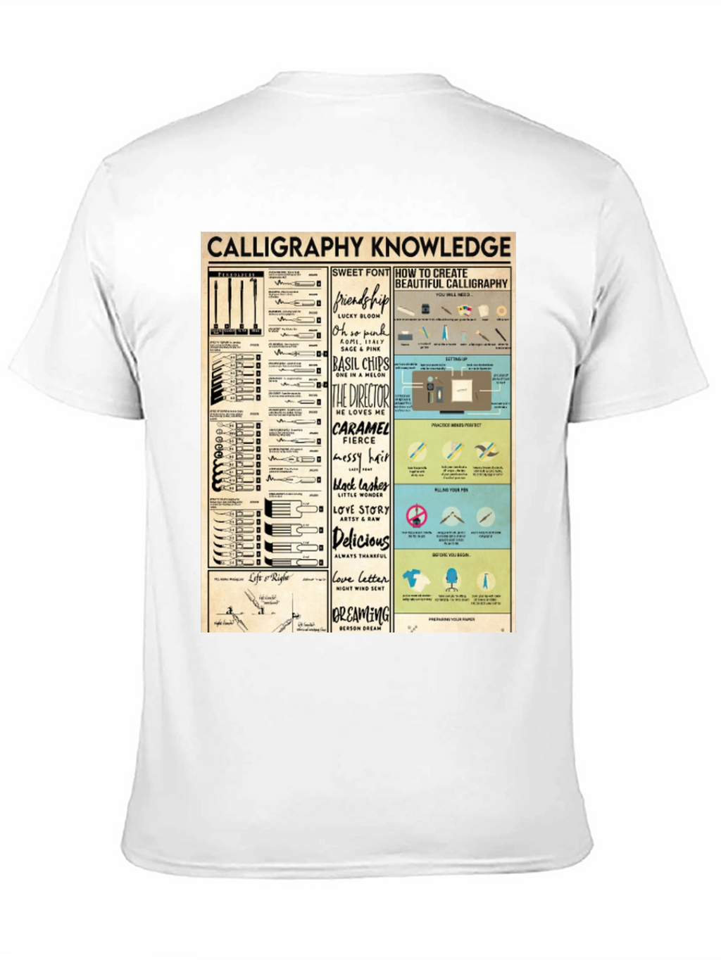 Calligraphy Knowledge Graphic T-Shirt