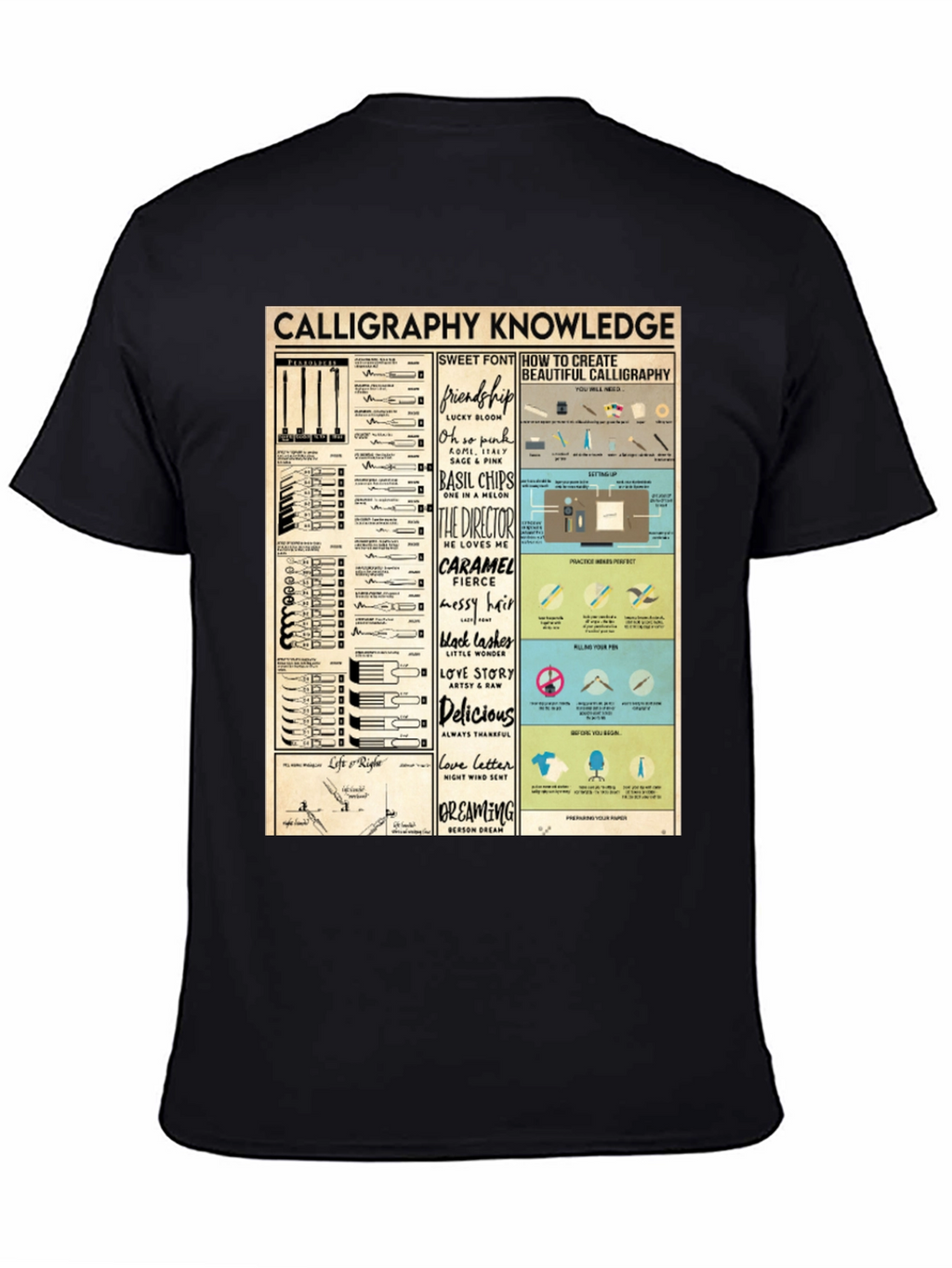 Calligraphy Knowledge Graphic T-Shirt