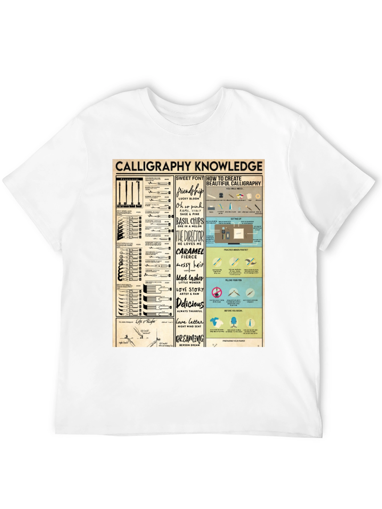 Calligraphy Knowledge Graphic T-Shirt