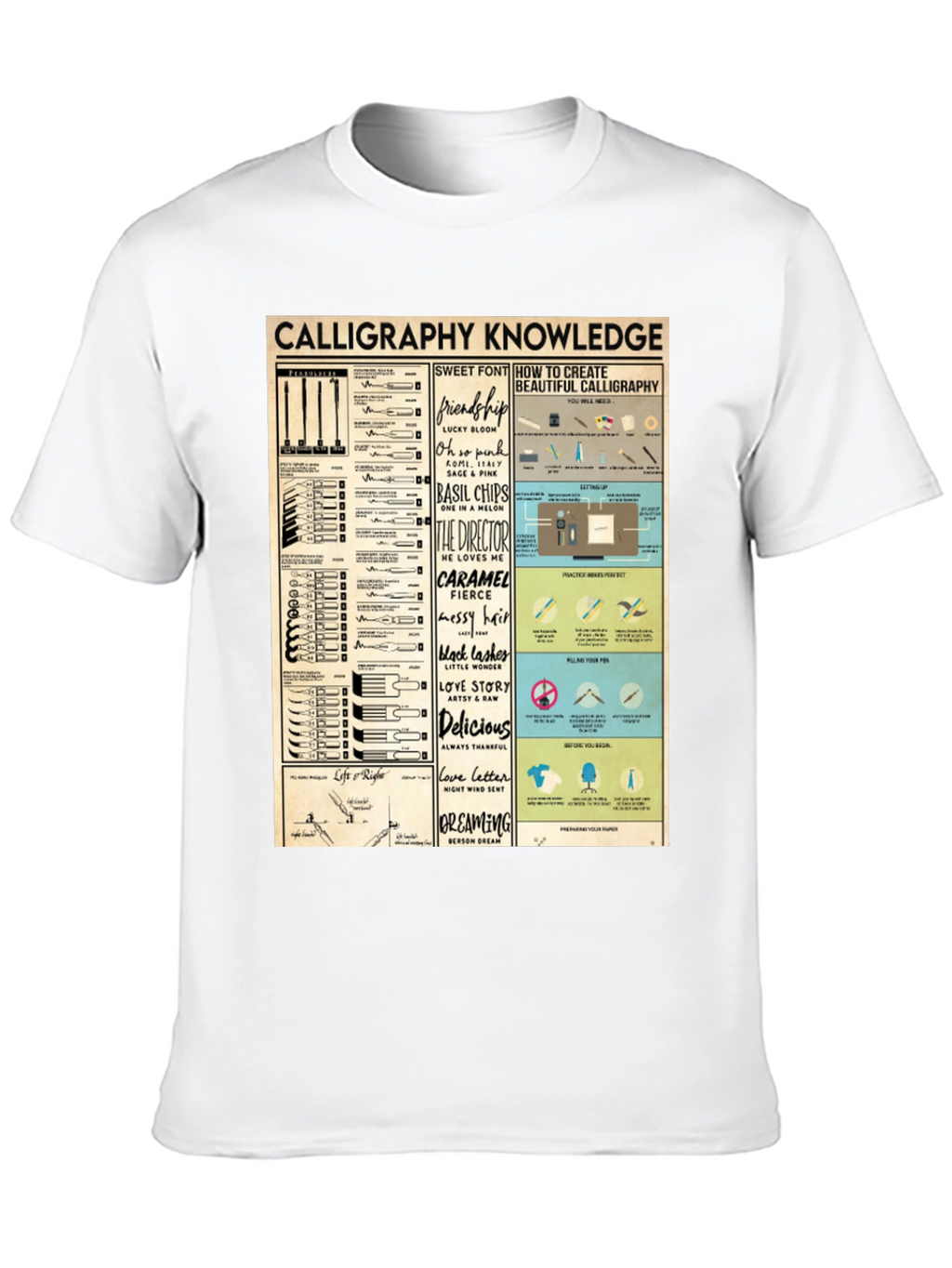 Calligraphy Knowledge Graphic T-Shirt