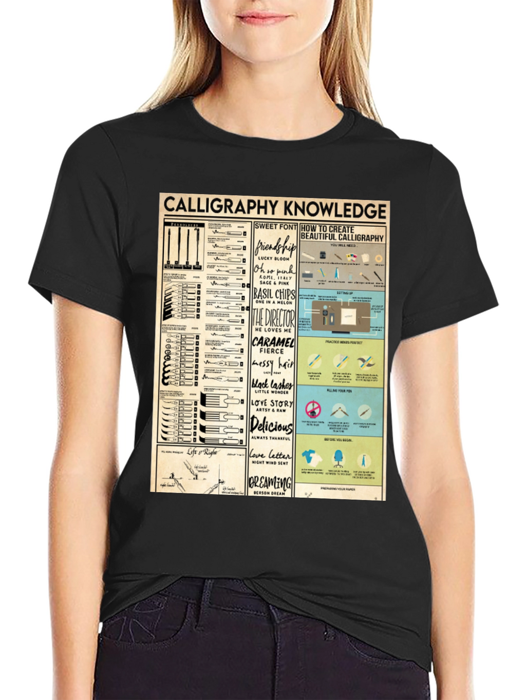 Calligraphy Knowledge Graphic T-Shirt