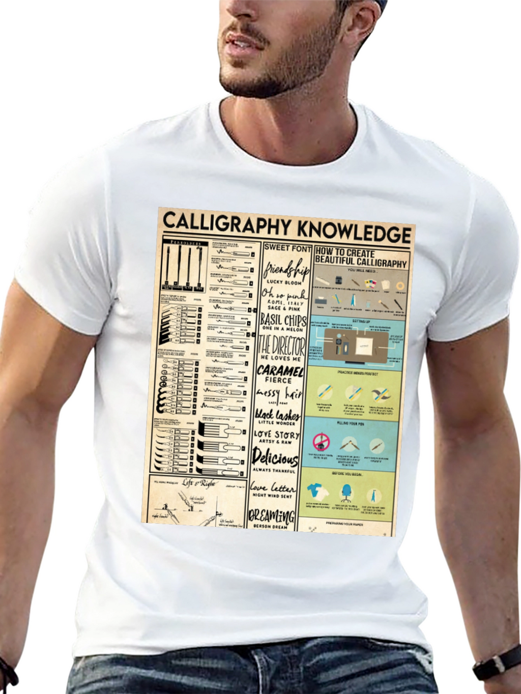 Calligraphy Knowledge Graphic T-Shirt