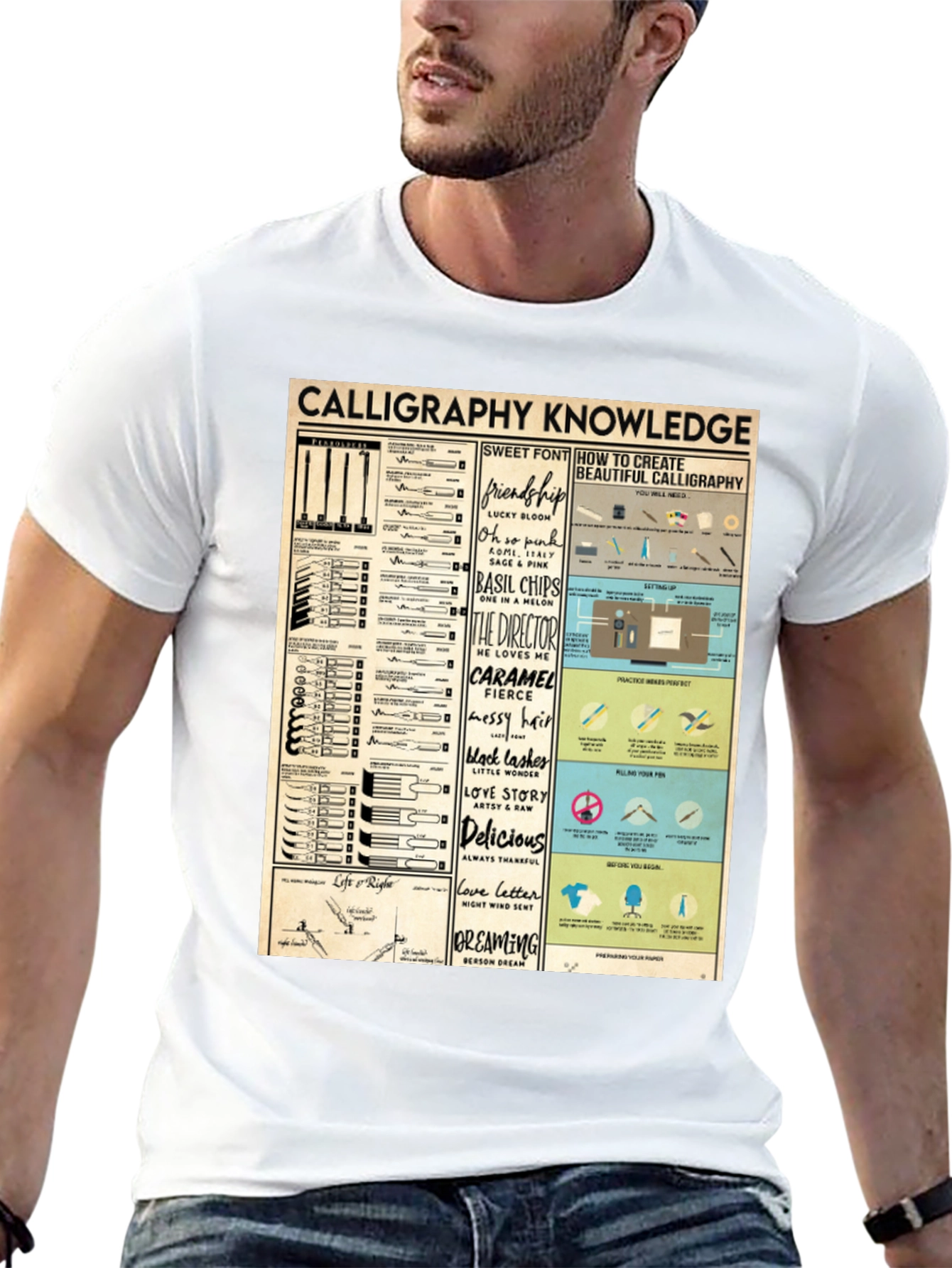 Calligraphy Knowledge Graphic T-Shirt