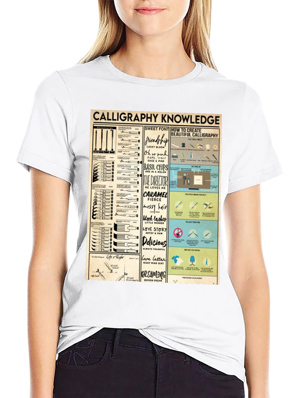 Calligraphy Knowledge Graphic T-Shirt