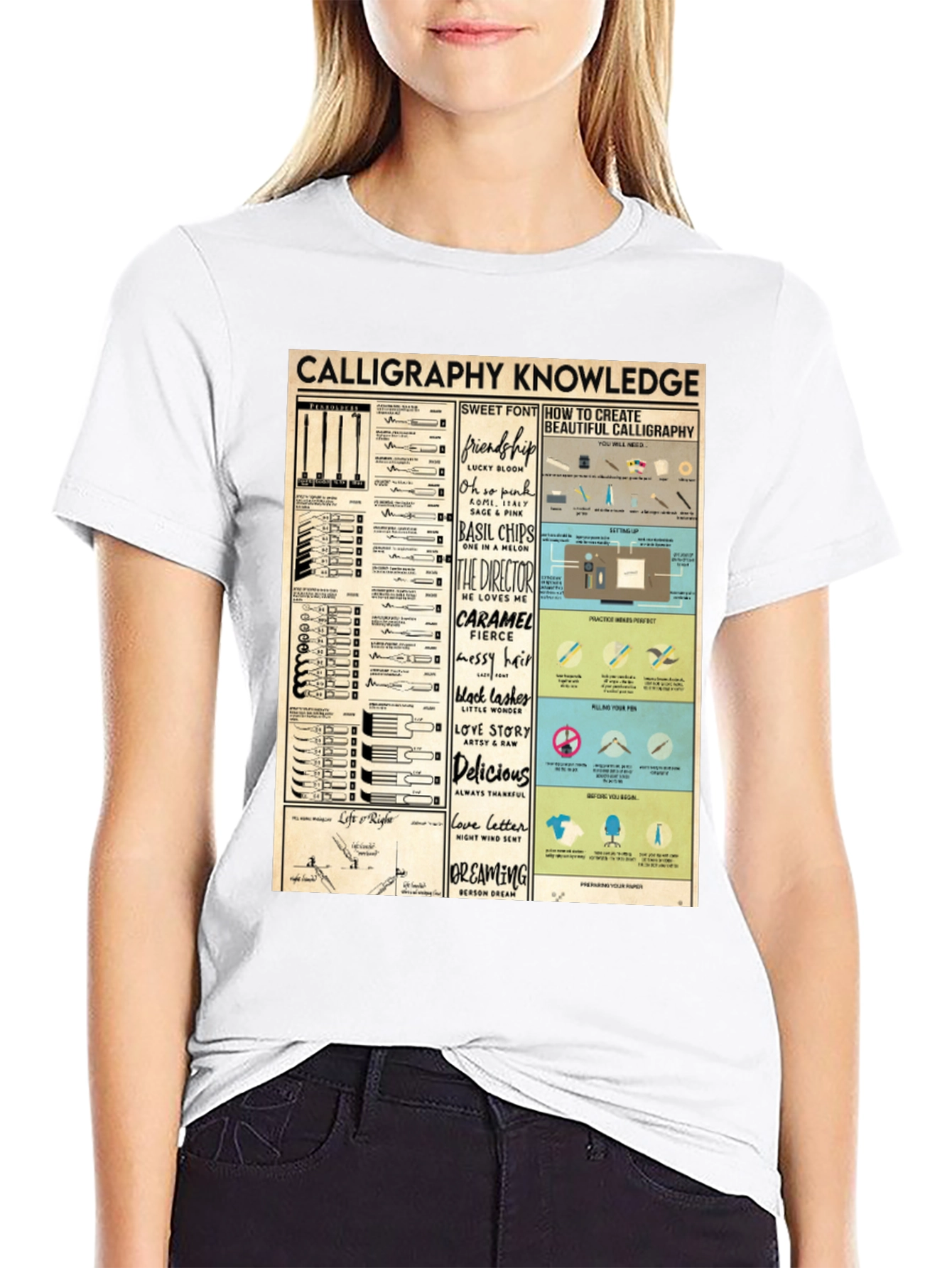 Calligraphy Knowledge Graphic T-Shirt