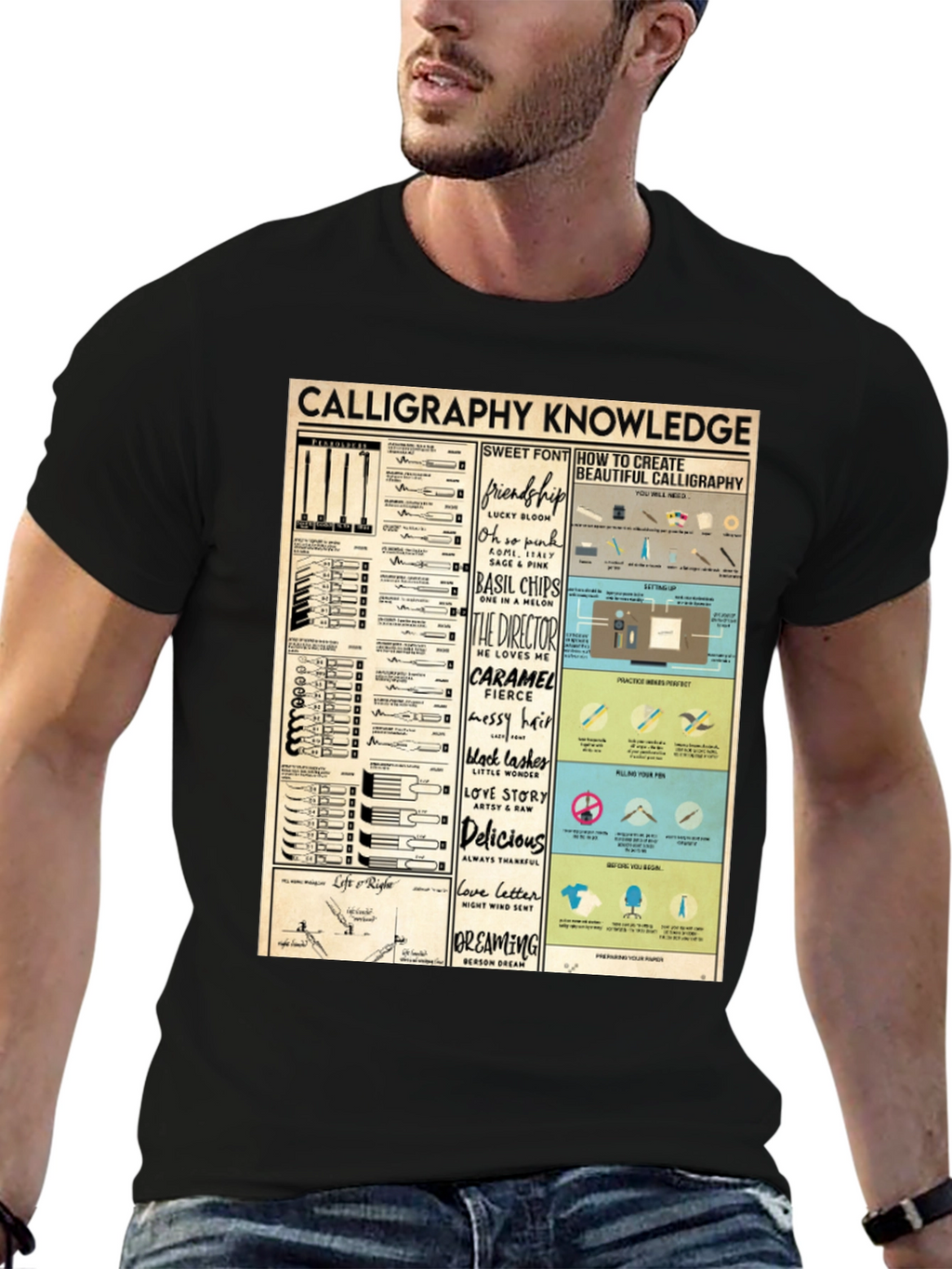 Calligraphy Knowledge Graphic T-Shirt