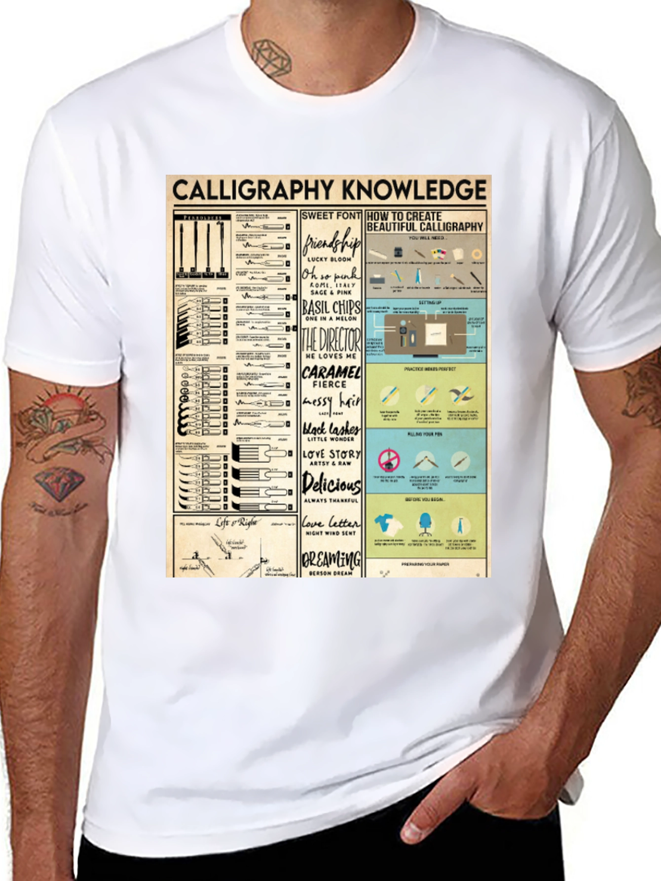 Calligraphy Knowledge Graphic T-Shirt