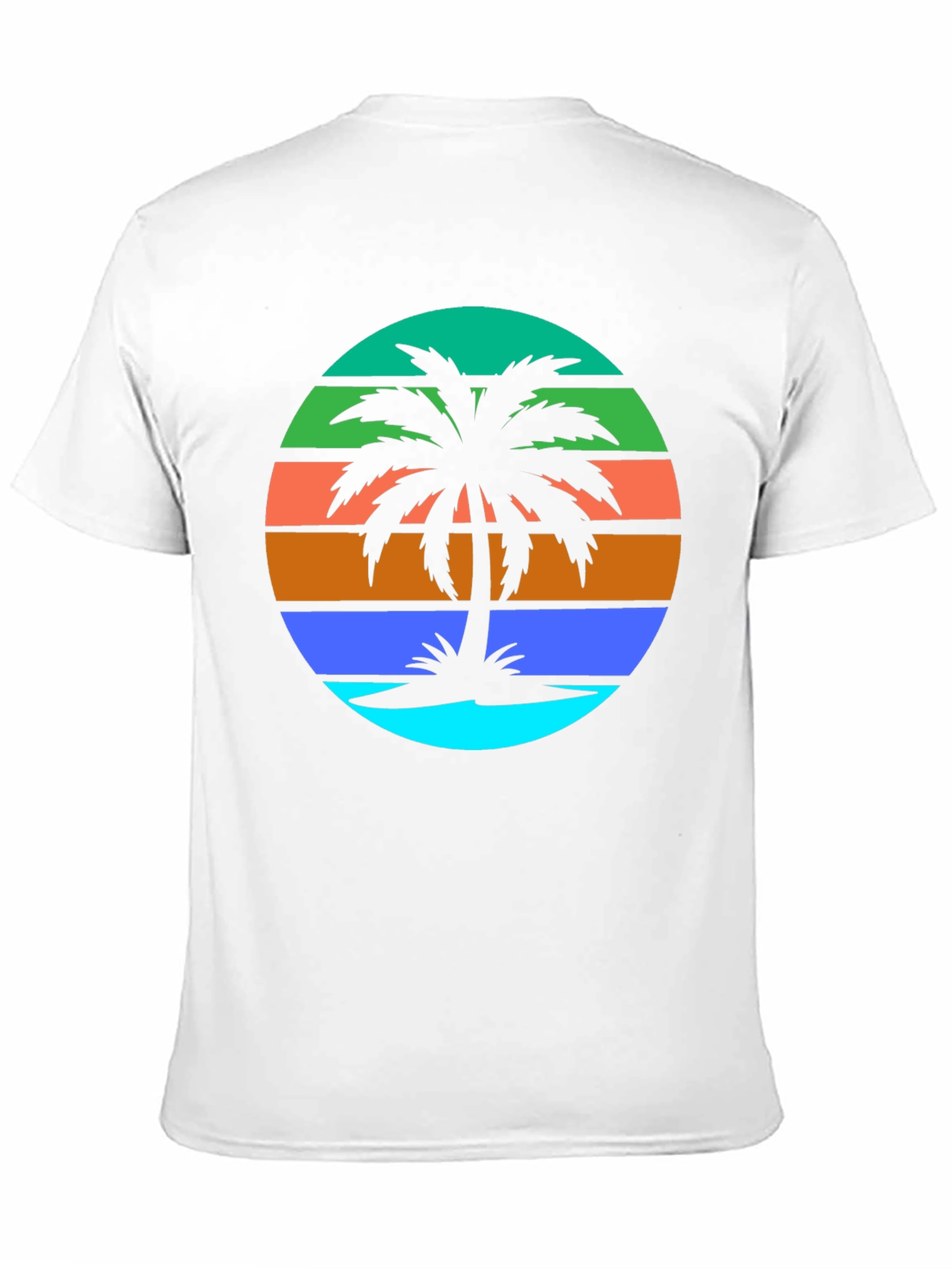 Retro Palm Tree Graphic Tee - Summer Vibes