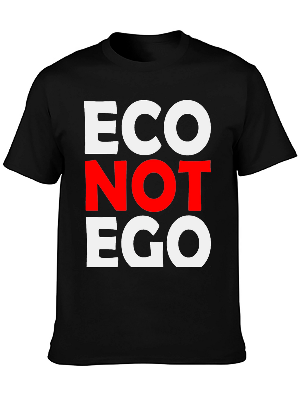 Eco Not Ego Graphic Tee - Black