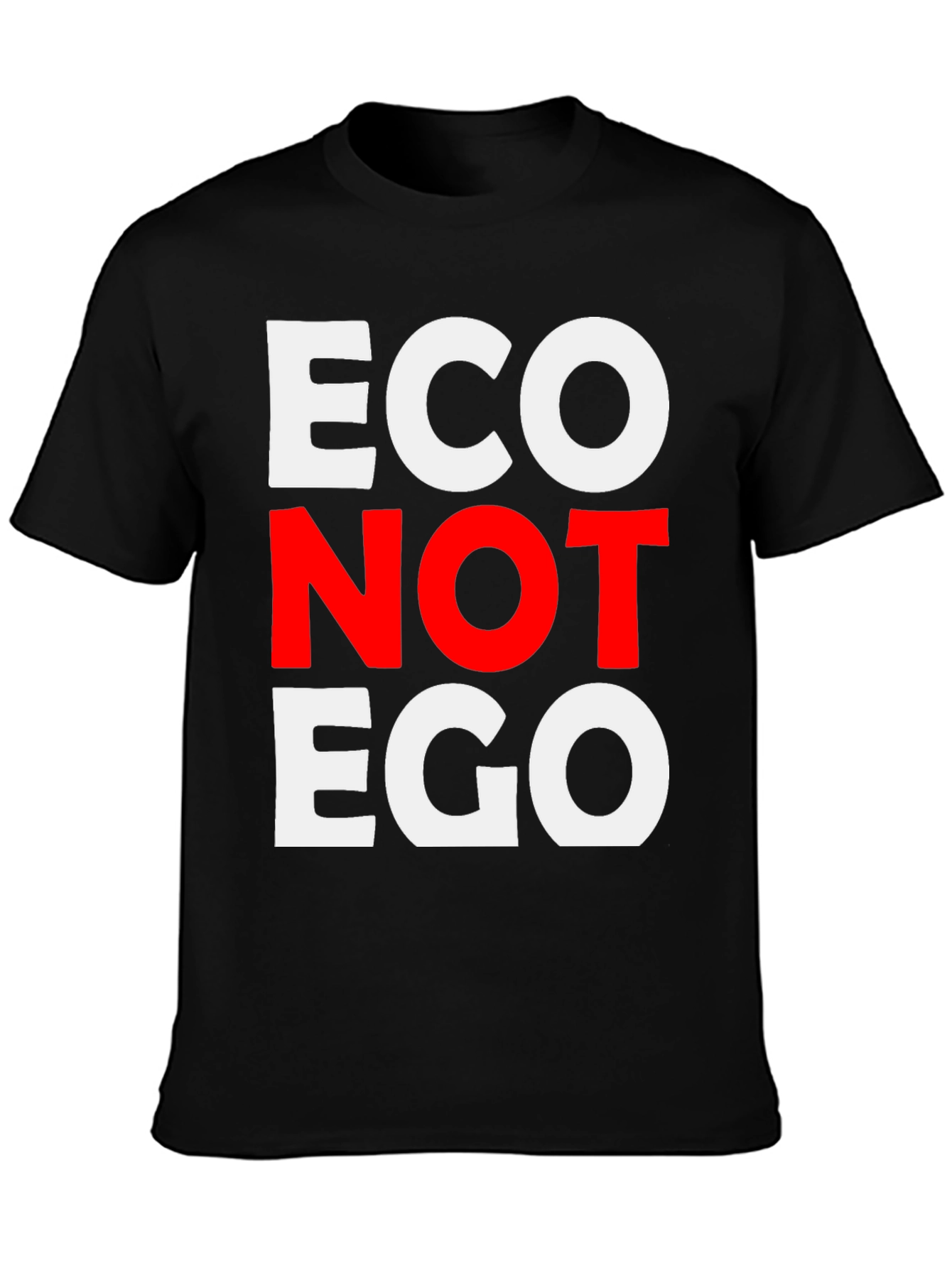 Eco Not Ego Graphic Tee - Black