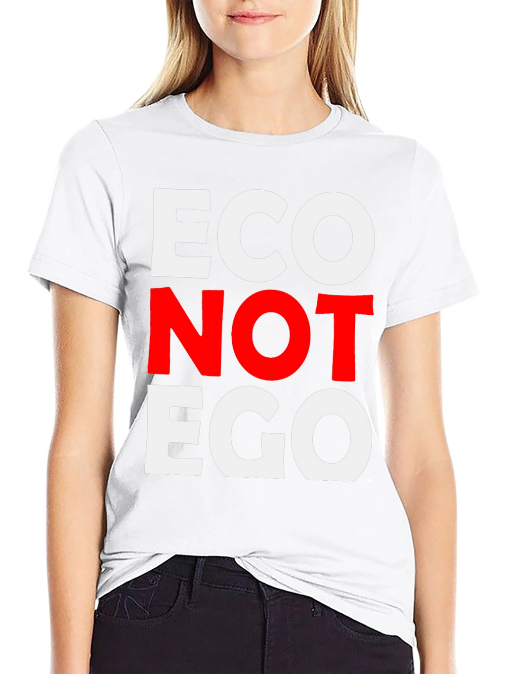 Eco Not Ego Graphic Tee - Black