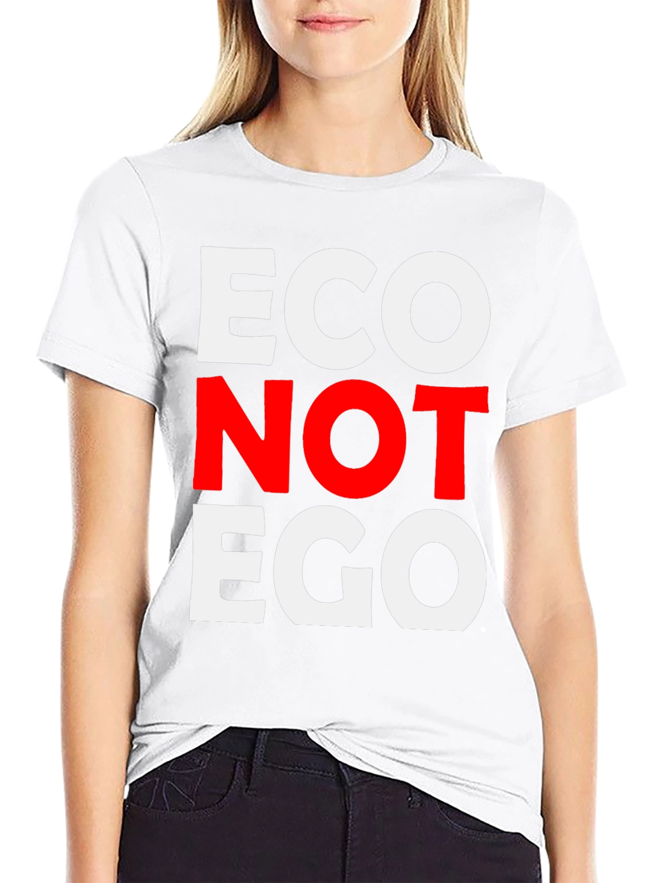 Eco Not Ego Graphic Tee - Black