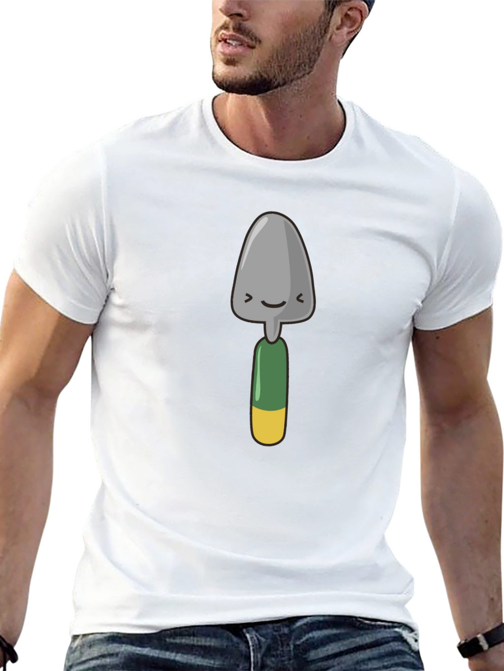 Cute Gardening Trowel Graphic Tee - Black
