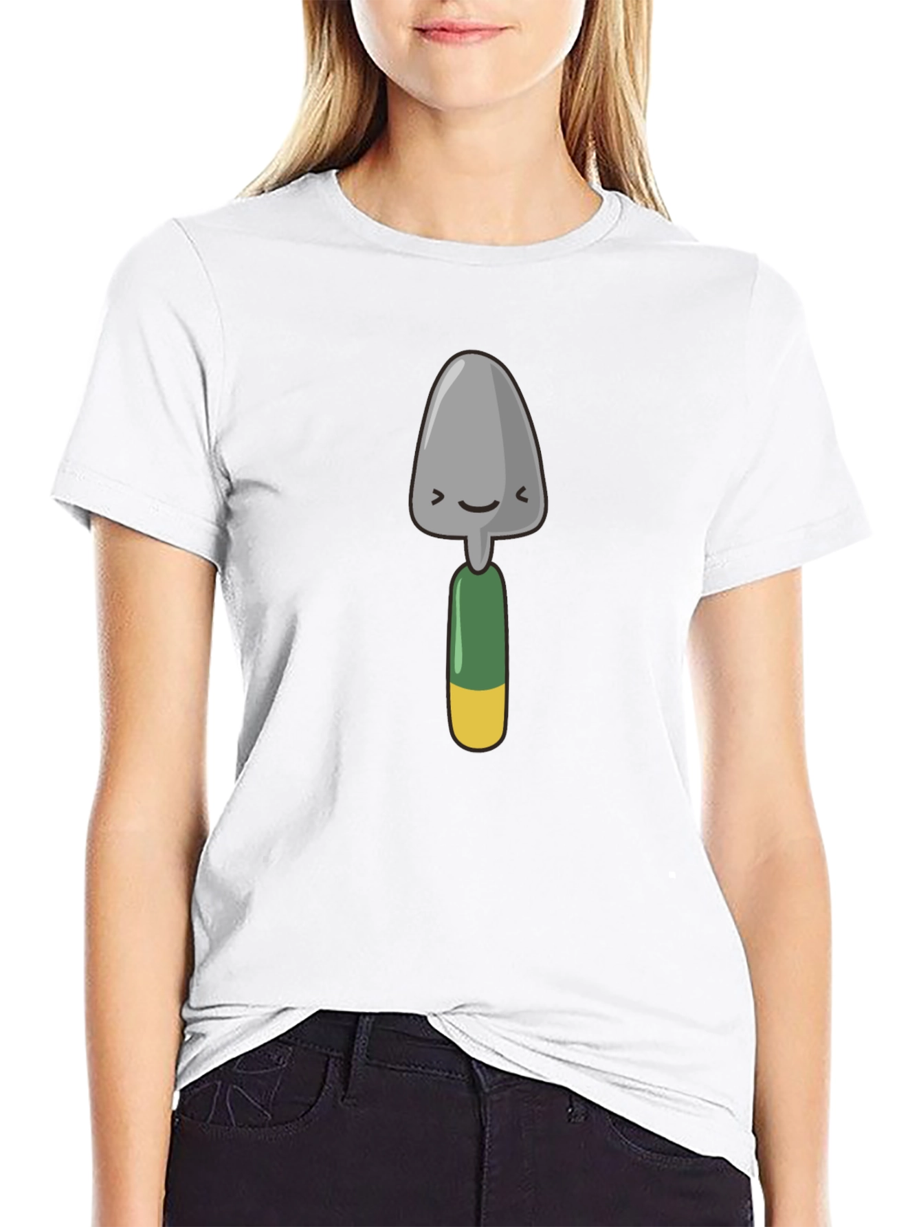 Cute Gardening Trowel Graphic Tee - Black