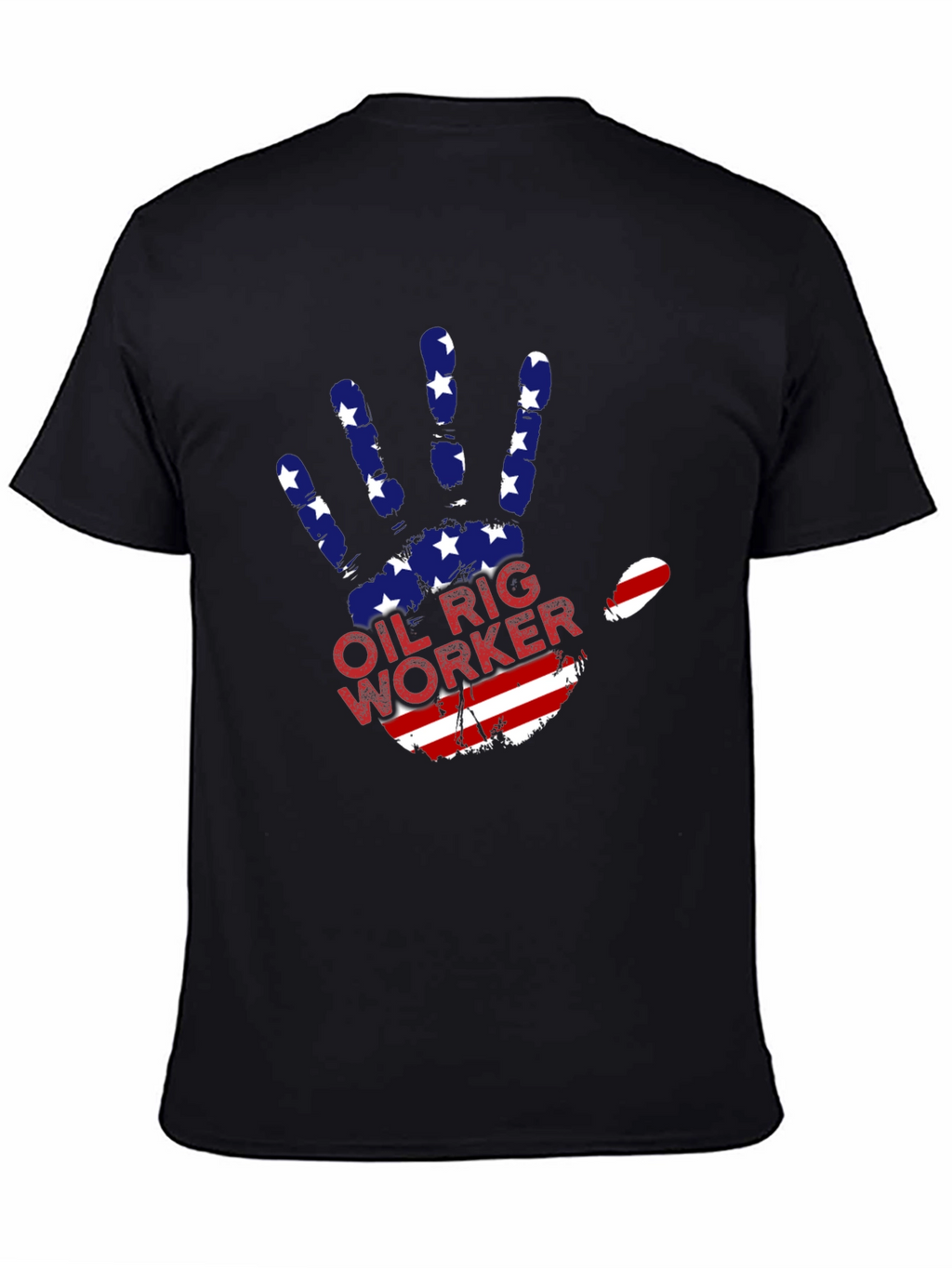 Oil Rig Worker Patriotic Hand T-Shirt